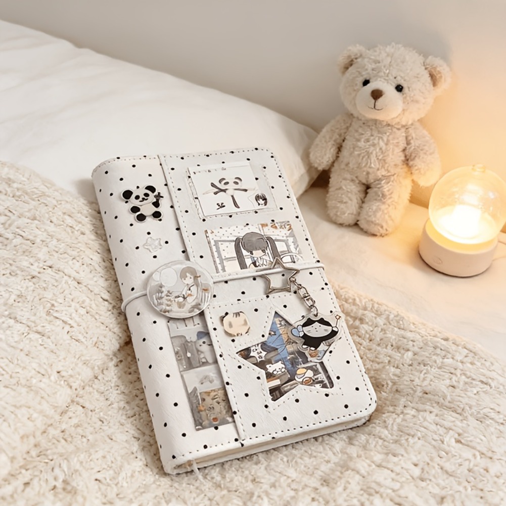 Graph Paper Pad - สมุดบันทึกผ้าลายจุด A6 แบบ 6 ห่วง ใส่กระดาษได้