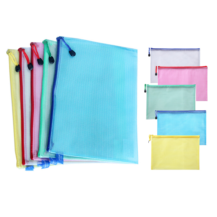 Portfolio Folder Zip - 5 ชิ้นกระเป๋าเก็บเครื่องเขียน A4/A5 แฟ้มเอกสารตารางซิปกระเป๋าสำนักงานอุปกรณ์การศึกษาแฟ้มเอกสารกันน้ำ TMZ