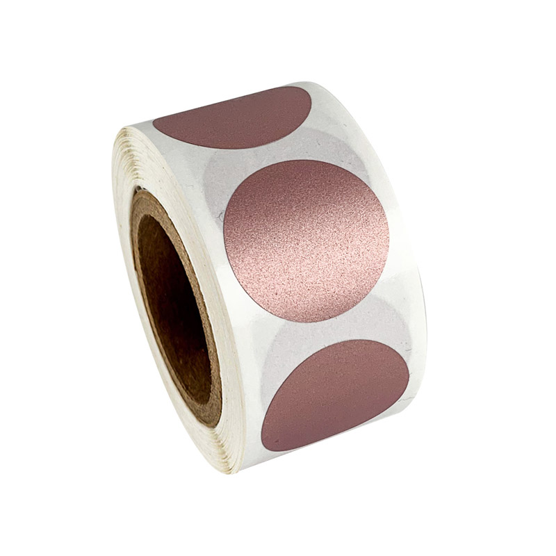 Label Printer Tape - สติกเกอร์รอยขีดข่วนทองคำสีกุหลาบกลม50-300ชิ้นป้ายขูด1นิ้วสำหรับทำด้วยมือเทปฉลากแบบมีรอยขีดข่วน
