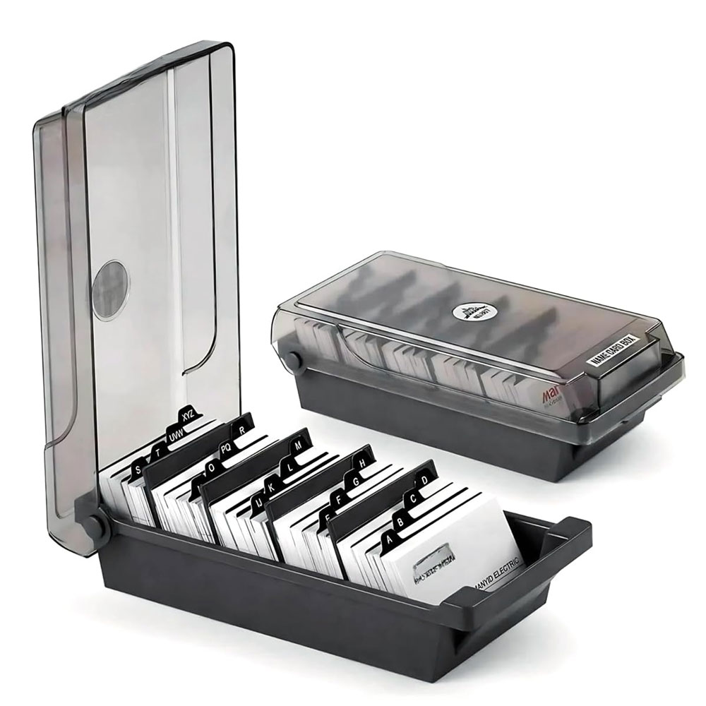Index Tab Divider - กล่องใส่นามบัตรแบบตั้งโต๊ะ ความจุขนาดใหญ่ บรรจุการ์ดได้ 500 ใบ พร้อมตัวแบ่ง
