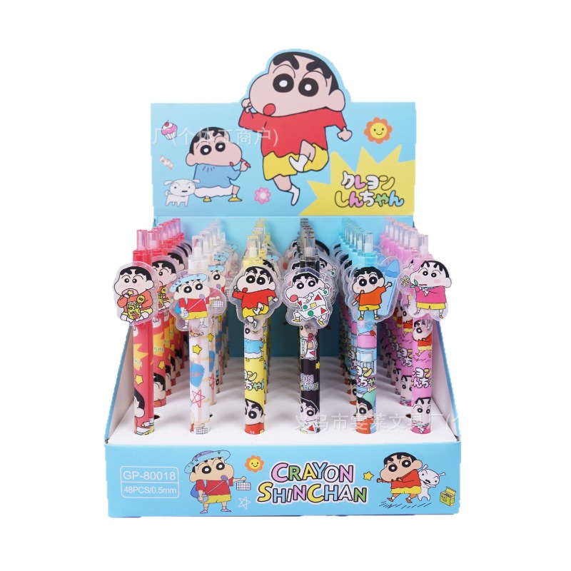 Office Stationery And Supply - 48 ชิ้น/กล่อง เครยอน ชินจัง โปินท์ เพ็นการ์ตูนหมึกเจลปากกา