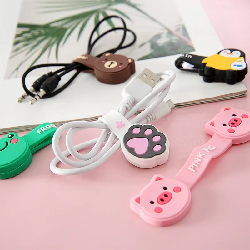 Bookmark Magnetic Clip - สัตว์แม่เหล็กสายหูฟังผู้ถือสายไฟ Charger คลิปโต๊ะการจัดการสายเคเบิลบุ๊คมาร์คสายไฟ Keeper Wire Wrap