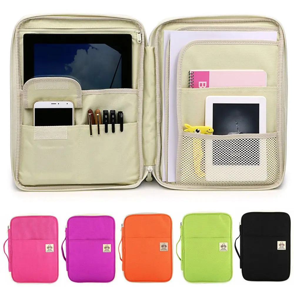 Portfolio Folder Zip - กระเป๋าเอกสารแบบมีซิปสำหรับการเดินทาง ขนาด A4 สำหรับจัดเก็บเอกสาร แฟ้ม และอุปกรณ์การประชุมอเนกประสงค์