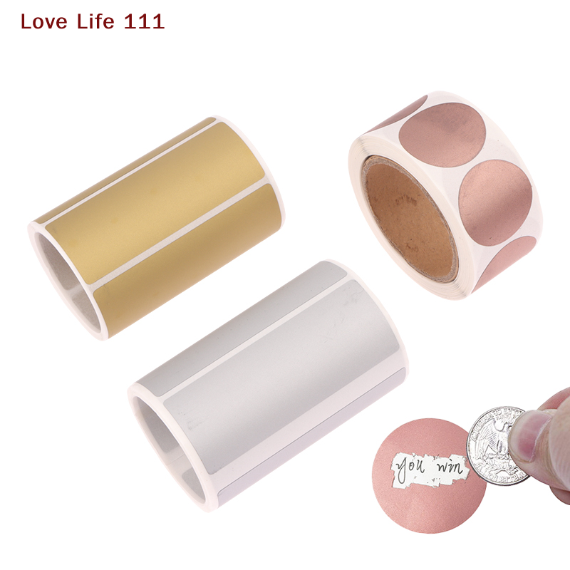 Sticker Label Roll - สติกเกอร์ขูดลอก 300 ชิ้น/ม้วน สติกเกอร์ปิดรหัสลับ สติกเกอร์ติดเอง สำหรับการ์ดกิจกรรม