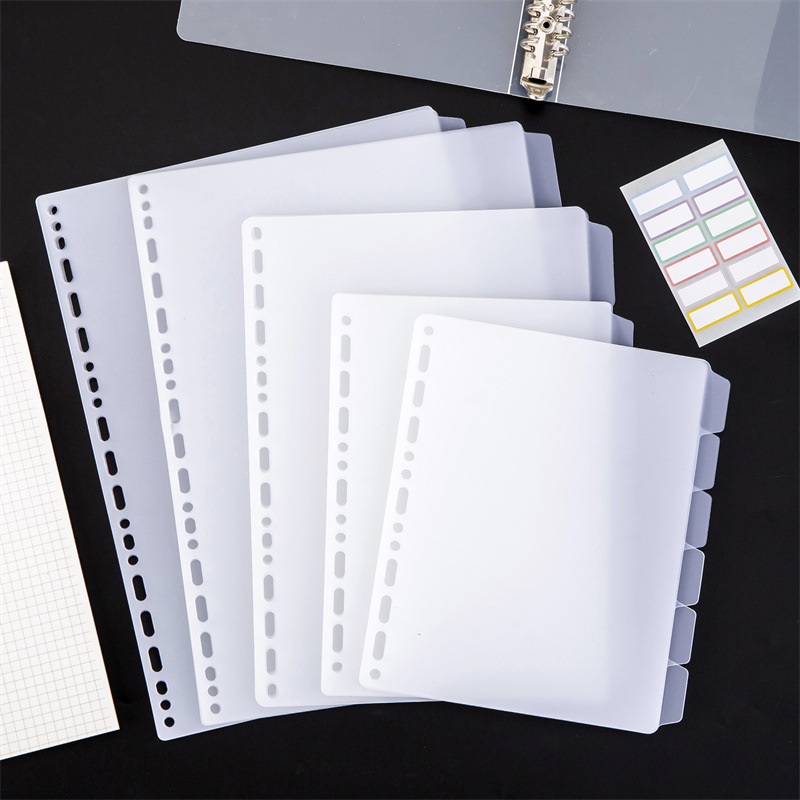 Index Tab Divider - แผ่นแบ่งแฟ้ม A4 A5 B5 แบบเจาะรู 5