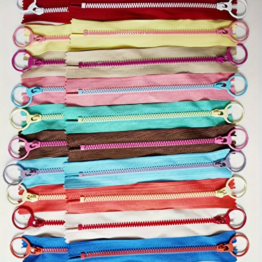 Portfolio Folder Zip - 10pcs15cm-30cm ผสมเรซิ่นซิป,3 # ปิดด้วยห่วงดึง หัวซิปทนทาน สําหรับตัดเย็บ