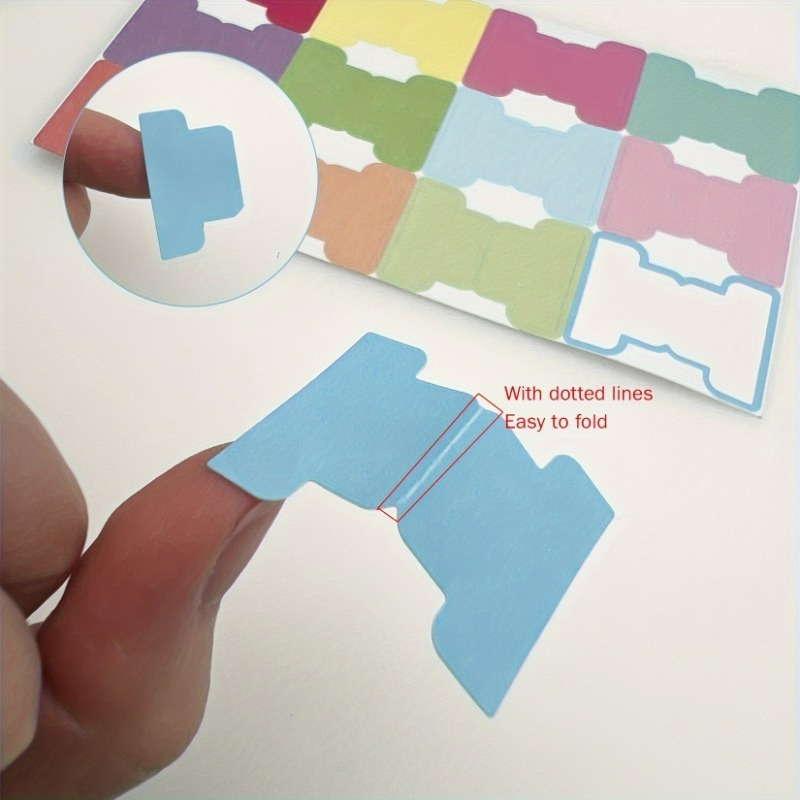 Index Tab Divider - แท็บดัชนีแบบเหนียวหลากสี - ตัวทำเครื่องหมายหน้าแบบเขียนได้สองด้าน, สติกเกอร์สำหรับวางแผน, ติดฉลากและจัดหมวดหมู่หนังสือ