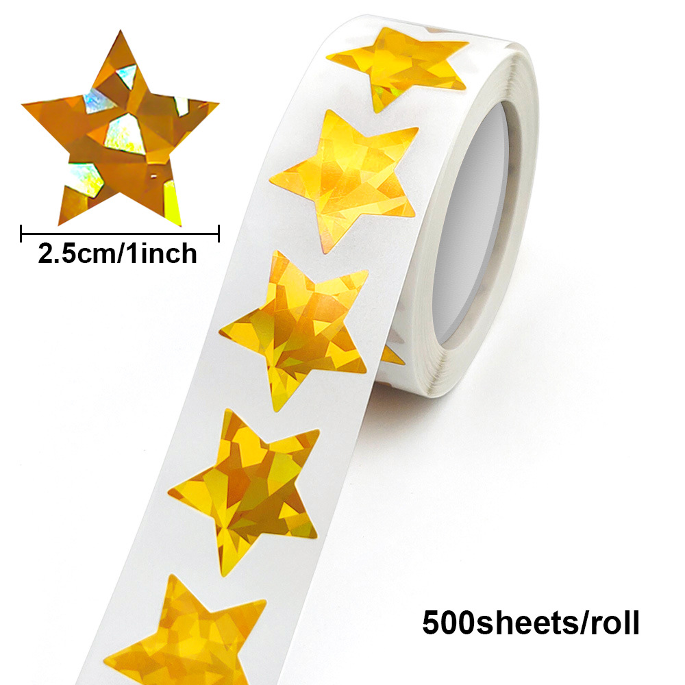 JCAC 500 ชิ้น/ม้วน 1 นิ้วโฮโลแ - Sticker Label Roll บทวิจารณ์และราคา