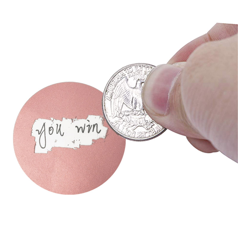 50-300pcs รอบ Rose Gold Scratc - Label Printer Tape บทวิจารณ์และราคา