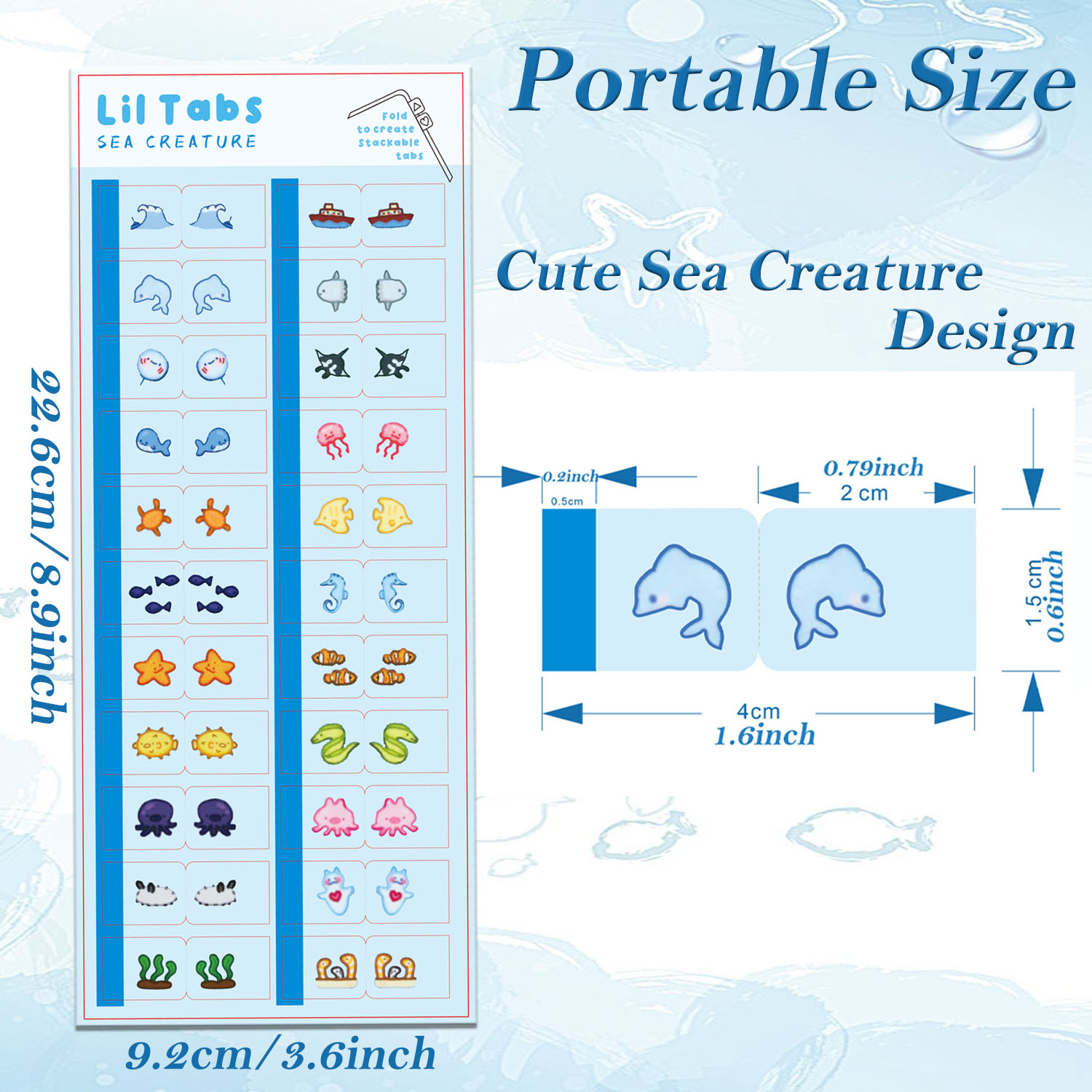 สัตว์ทะเล Lil Tab สติกเกอร์แท็ - Index Tab Divider บทวิจารณ์และราคา