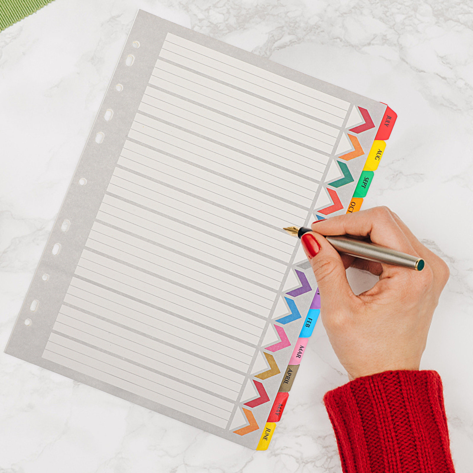 แผ่นแบ่งเอกสาร 12 แผ่น แบบถอดไ - Index Tab Divider บทวิจารณ์และราคา
