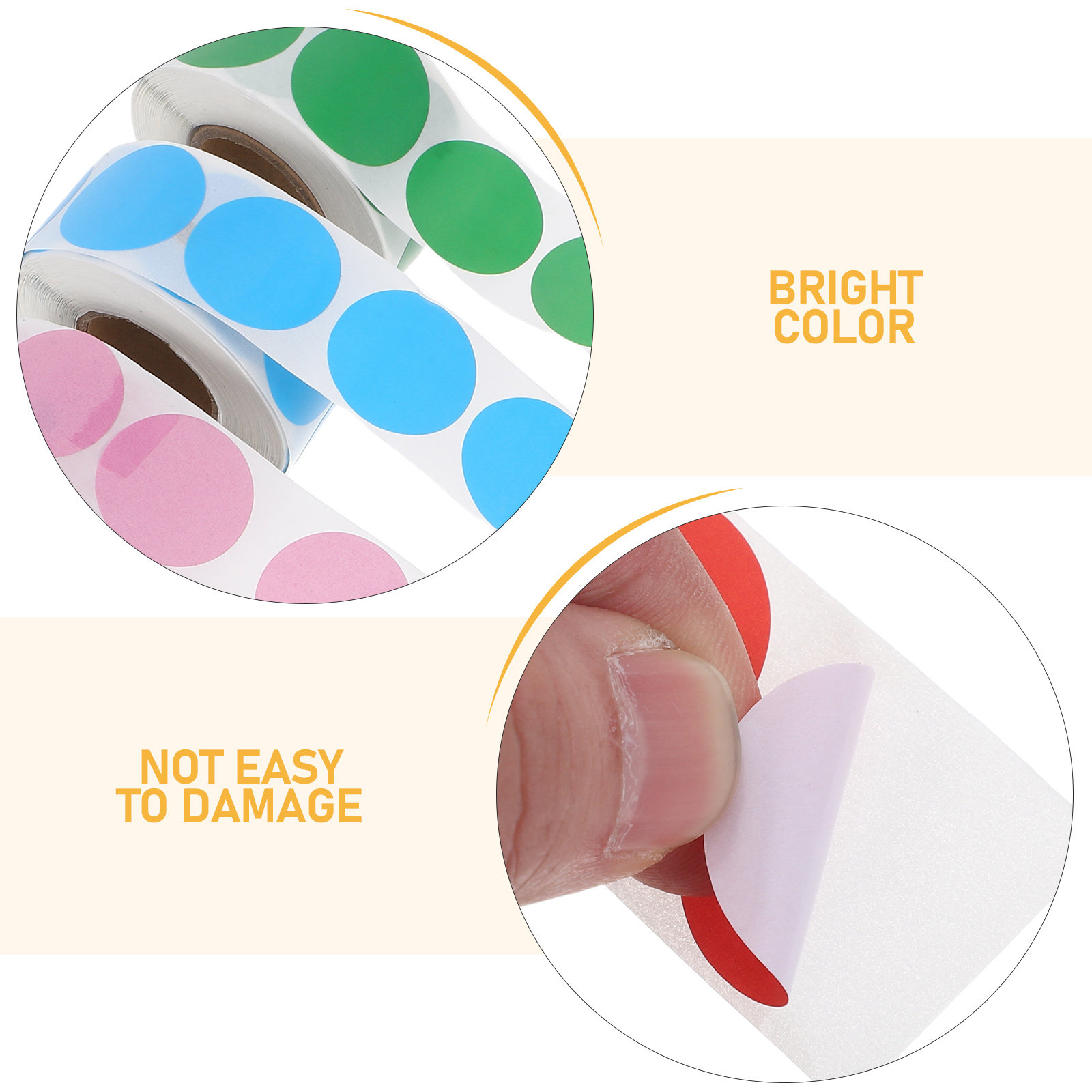สติกเกอร์วงกลมกระดาษคราฟท์แบบใ - Sticker Label Roll บทวิจารณ์และราคา