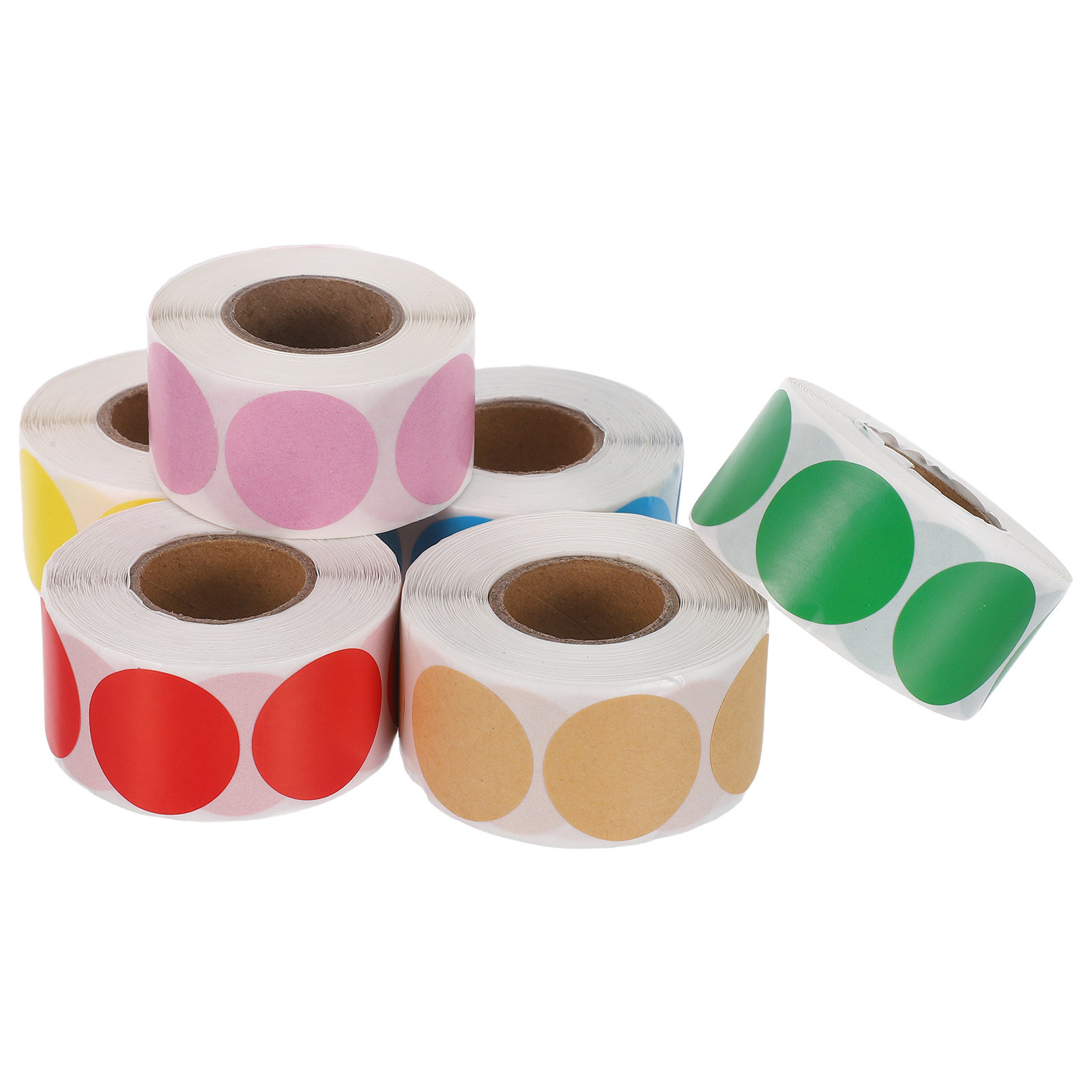 สติกเกอร์วงกลมกระดาษคราฟท์แบบใ - Sticker Label Roll บทวิจารณ์และราคา