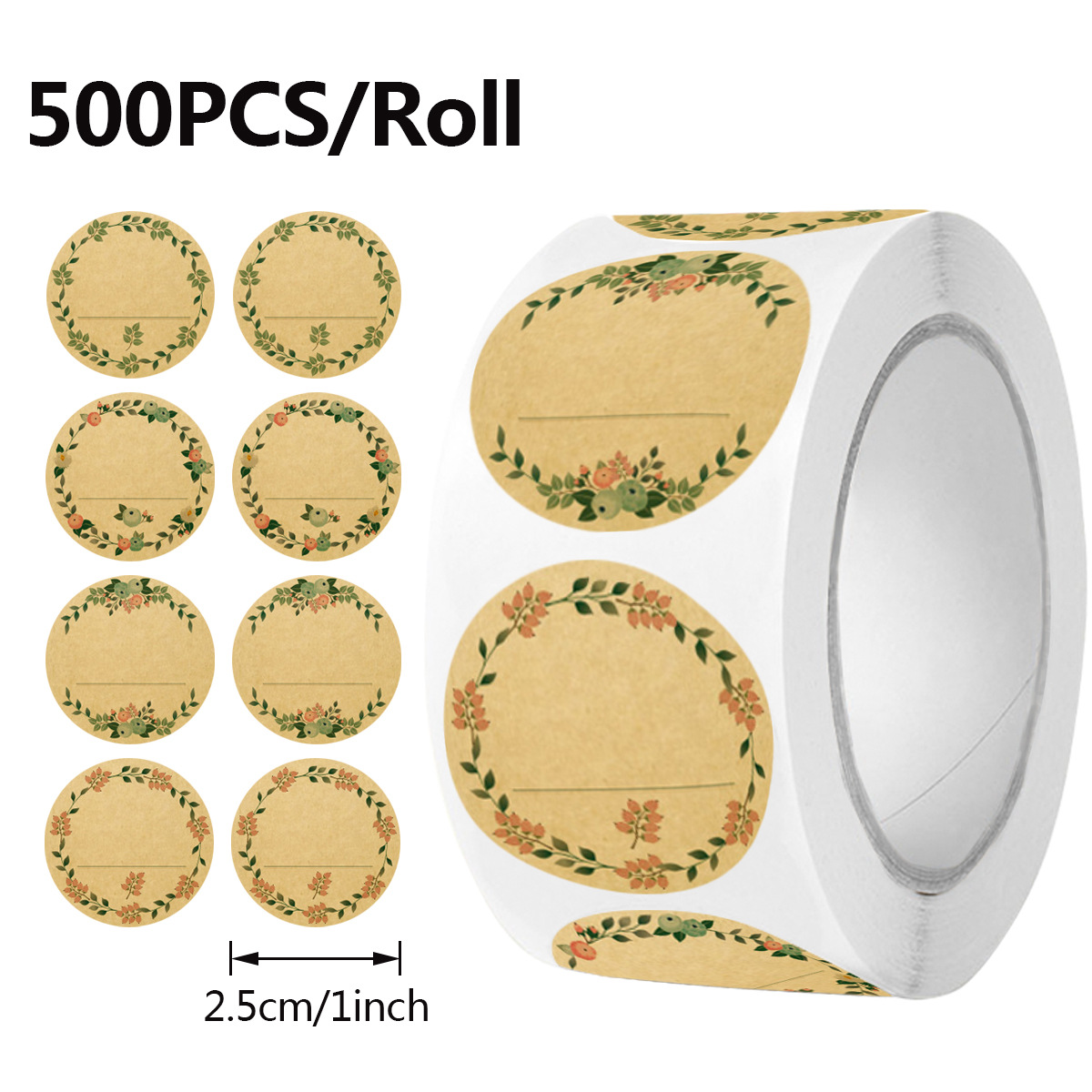 JCAC 500 ชิ้น/ม้วน สติกเกอร์กร - Sticker Label Roll บทวิจารณ์และราคา