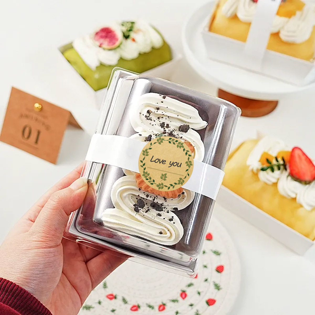 JCAC 500 ชิ้น/ม้วน สติกเกอร์กร - Sticker Label Roll บทวิจารณ์และราคา