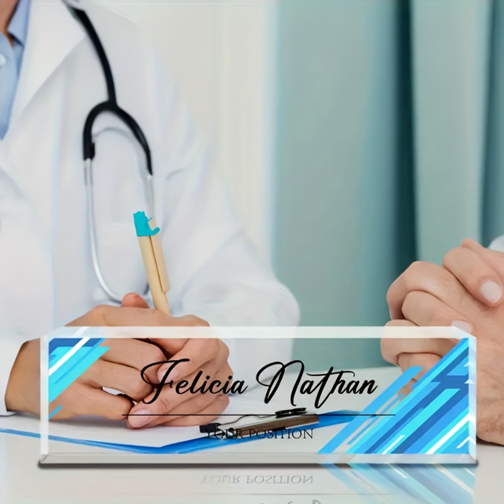 ป้ายชื่ออะคริลิคแบบกำหนดเอง 1  - Desk Name Plate บทวิจารณ์และราคา