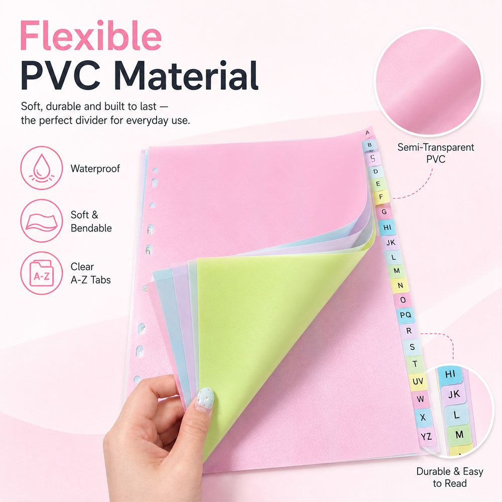 แผ่นแบ่งเอกสารตัวอักษร A-Z แบบ - Index Tab Divider บทวิจารณ์และราคา
