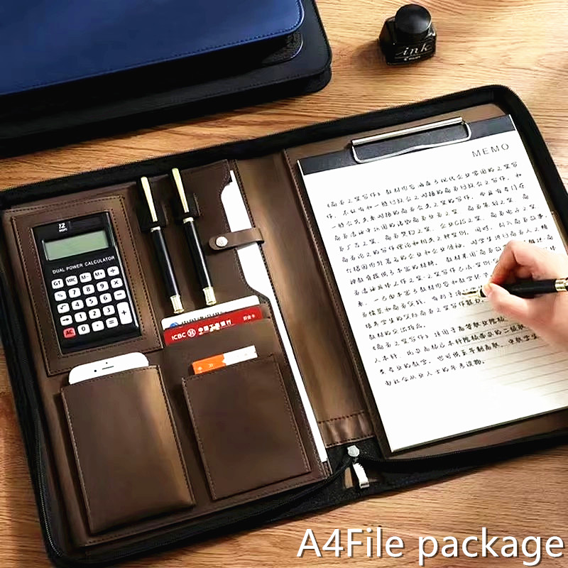 PU หนัง Portafolio A4 เอกสารซิ - Portfolio Folder Zip บทวิจารณ์และราคา